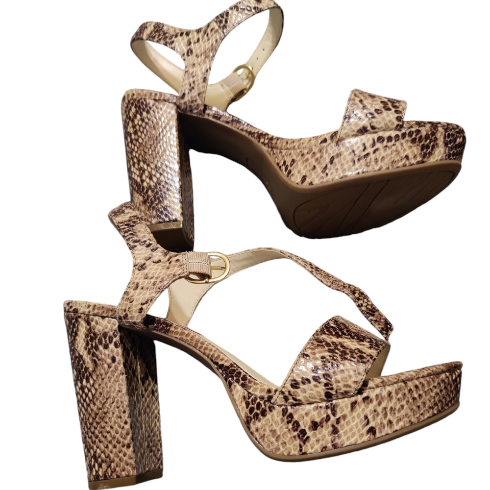 Anne Klein Snake Skin Platform Sandals size 91/2 NWT